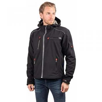 Rider-Tec – Chaqueta de moto textil RT-0700-B, color negro, talla L