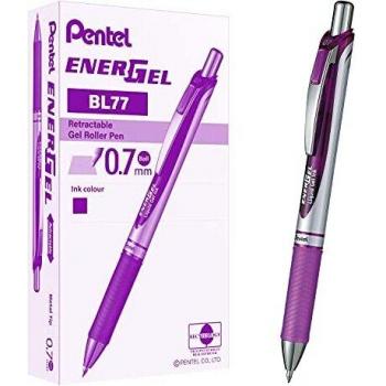 Roller retráctil Energel de color violeta