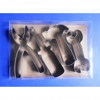 LAWMAN – 4 x mantener Herramientas martillo, llave, alicates Fondant Biscuit Pastry Baking Cortador de Galletas Set