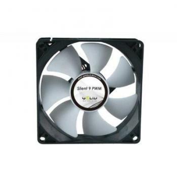 GELID SOLUTIONS Silent 9 PWM - Ventilador de 4 Pines de 92mm con tecnología PWM. Operación silenciosa. Aspas del Ventilador optimizadas.