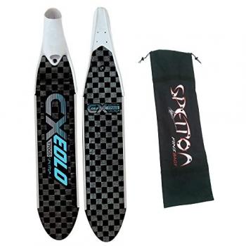 Aletas de pesca submarina Spetton CX Eolo Freediver T700 P Carbono Tre, color Blanco (40/41), 100% carbono T700, diseño unisex para adultos