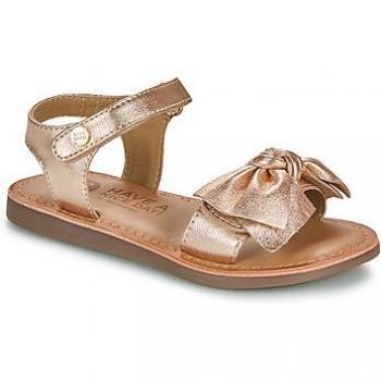 Sandalias de piel con lazo en la pala para niña
