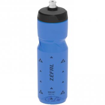 Bidón ZEFAL SENSE SOFT 800ml - Azul Translúcido, Ergonomía y Ligereza para Ciclismo