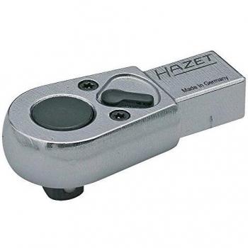 HAZET 6402-1 Cabeza de carraca reversible, cuadrado insertable 9 x 12 mm, cuadrado macizo 3/8 pulgadas (10 mm), longitud de 61 mm