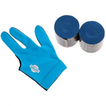 Sharplace Guantes de Billar Elastico de Tres Dedos Mano Izquierda con Tiza Accesorio para Deportes