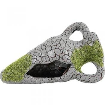 Decoración para Acuario Amphora ETNA - Cerámica Gris con Mousse Sintética - Refugio para Peces