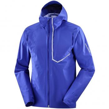 Chaqueta de hombre Salomon Bonatti Trail con capucha, color azul eléctrico, tamaño S