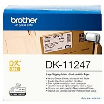 Brother DK11247 - Pack de etiquetas con 180 piezas por rollo adecuado para PTQL1100, 103 mm x 164 mm, color blanco