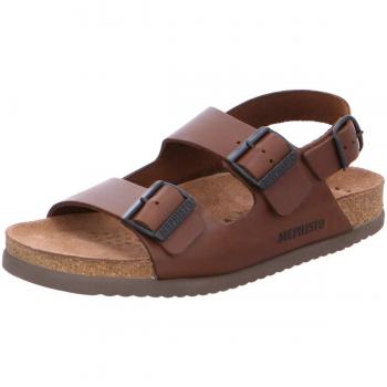 Mephisto Dark Brown Full Grain Leather Men's Open Sandals Nardo 3451