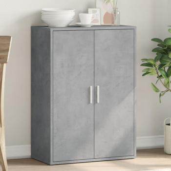Aparador de madera de ingeniería 60x31x84 cm en color gris hormigón, mueble de almacenaje para salón, buffet, armario auxiliar y armario de almacenamiento