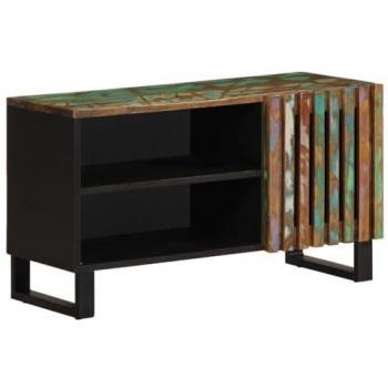 Mueble de TV madera maciza de acacia 80x34x46 cm