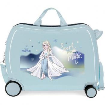 Maleta Infantil Correpasillos Disney Frozen Spark Your Own Magic Rígida Azul con Capacidad de 38L