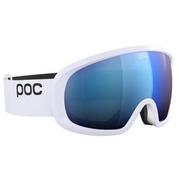 Máscara POC Fovea Mid Esquí con lente Clarity Highly Intense Partly Sunny Blue, Unisex, Hydrogen White, Talla Única