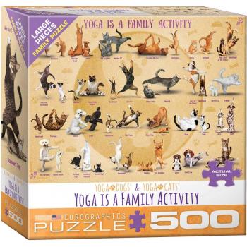 Eurographics 8500-5354 Yoga is a Family Activity 500-Piece Puzzle Jigsaw