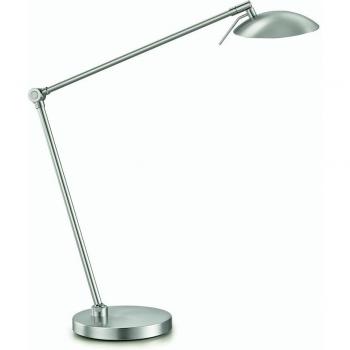 Lámpara de mesa LED atenuable Beatrice níquel mate