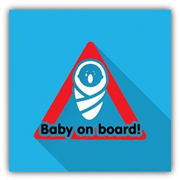 Baby On Board New Born Sign Alta Calidad De Coche De Parachoques Etiqueta Engomada 12 x 12 cm