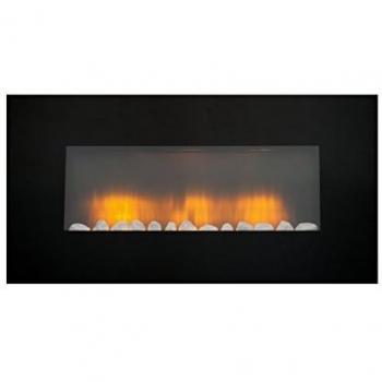 Classic Fire AJ15-S Vancouver - Calefactor de Pared con Efecto Chimenea, Mando a Distancia, 2000 W, Negro, 105,5 cm