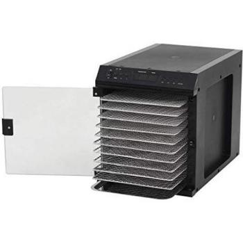 vidaXL Deshidratador Alimentos Acero Inoxidable 11 Bandejas 480W Negro Cocina