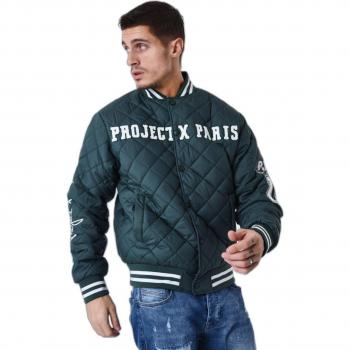 Project X Paris XL Green Quilted Teddy Jacket