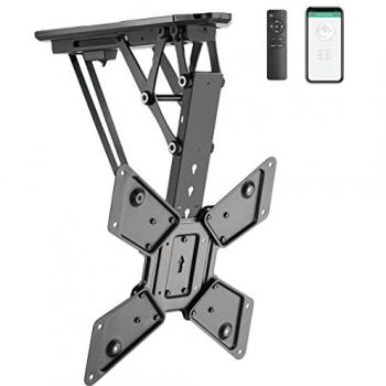 Soporte de Techo Motorizado y Plegable para TV LCD-LED-Plasma, 23''-55'', Control Remoto, Función Smart Home, Color Negro