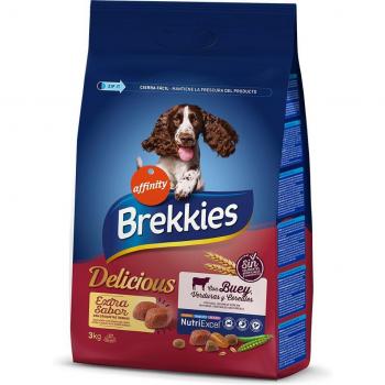 Affinity Brekkies Delicious con Buey, Verduras y Cereales Alimento para Perros - 3 kg