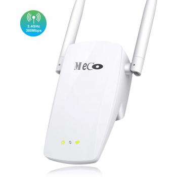 MECO ELEVERDE Repetidor WiFi N300 Amplificador Señal de WiFi 300Mbps 2.4ghz Extensor Red WiFi Repeater Roaming Transparente Modo Ap/Router/Repetidor WiFi Booster