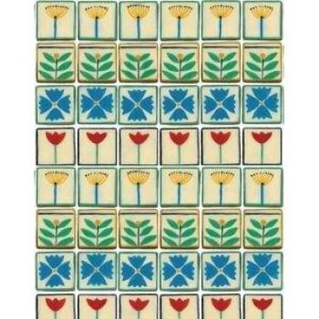 Churchill China Dee Hardwicke – flores azulejos papel de regalo papel de regalo
