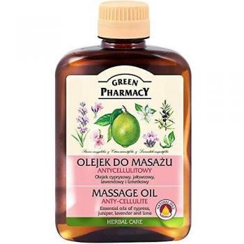Green Pharmacy- Aceite anticelulitico a base de aceites esenciales de Lavanda enebro y ciprés con base de aceite de almendras dulces 200 ml.