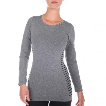 Pure Lime – Seamless Manga Larga Top, Mujer, Color Charcoal Melange, tamaño L/XL
