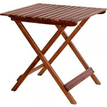 Progarden - Mesa de jardín (56 x 51 cm, madera), color marrón
