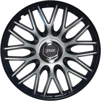 J-Tec J14594 Tapacubos Orden, Color Negro, 14 pulgadas, Set de 4