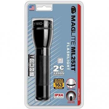 Mag-Lite C-Cell Flashlight, Aluminium, Black, 163 m