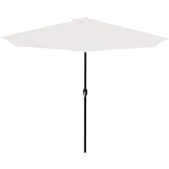vidaXL Garden Parasol with Aluminium Pole Sand 300x155 cm Half