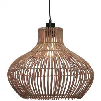 Lámpara Colgante Kalahari de Bambú Natural, 1 Luz, Altura 35 cm