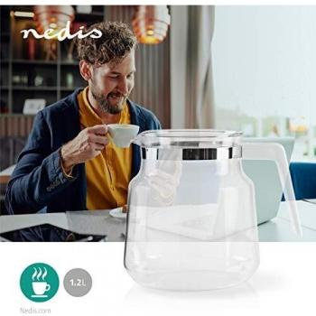 NEDIS KACM001CPWT Jarra da Vidrio | 1,2 L | Blanco