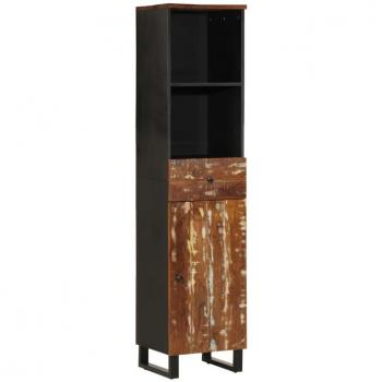 Mueble de baño madera maciza reciclada 38x33x160 cm Multicolor