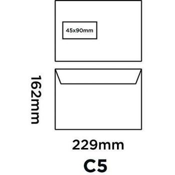 Blake Premium Business C5 162 x 229 mm Wallet Peel and Seal Window Envelope - Brilliant White Wove
