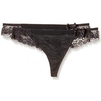Selene Carlat, Pack de 2 Tangas Para Mujer, Gris, S