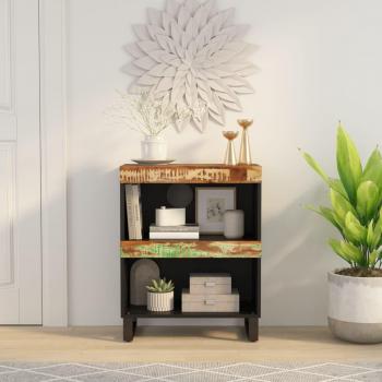 Armario auxiliar de madera maciza reciclada 60x33x75 cm Multicolor