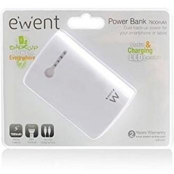 Ewent EW1237 7800mAh Blanco batería Externa - Baterías externas