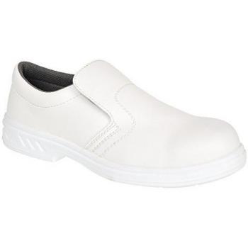 Portwest S2 Slip-on Hygiene Safety Shoes Self-cleaning Outsole Size 4 White Ref FW81SIZE4