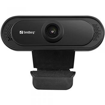 Sandberg USB FHD 2MP Webcam with Mic 1080p 30fps Glass Lens 60° CliponStand 5 Year Warranty