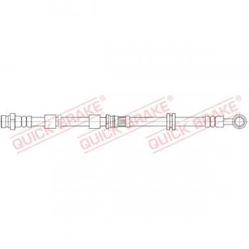 Tubo de freno QUICK BRAKE 58.890 - Latiguillo de freno, alta resistencia, compatible con múltiples modelos de vehículos, fácil instalación, fabricado con materiales duraderos y flexibles para un rendimiento óptimo en el sistema