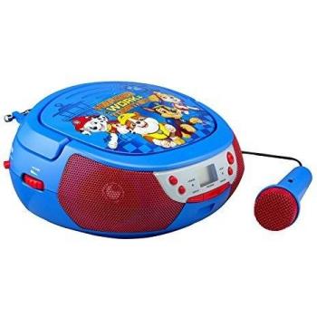 Reproductor de CD portátil Paw Patrol con micrófono PW-430V Azul/Rojo
