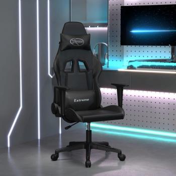 Silla Gaming Negra de Cuero Sintético