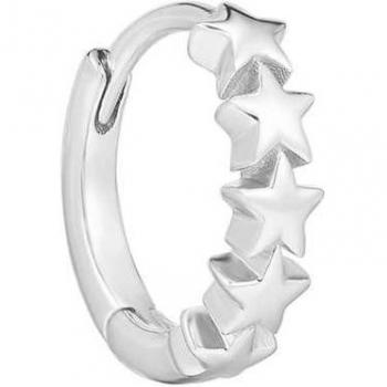 Ear Candy - Piercing de aro Star Sequence de plata bañado en rodio