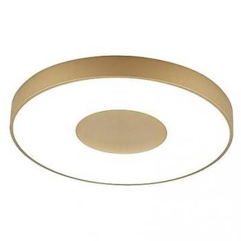 Plafón LED Dorado Ø 65 cm Coin 100W con Control Remoto, Luz Regulable 2700K-5000K, 6000lm, Garantía de 3 Años