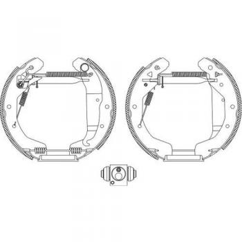 HELLA 8DB 355 004-581 Juego de zapatas de frenos - R0950