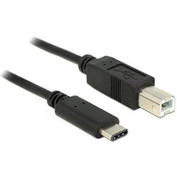 Delock Cable USB-C 2.0 Type-C Male to USB 2.0 Type B Male 1m Black