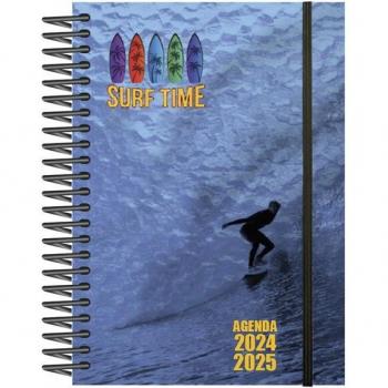Agenda Escolar 2024-2025 Senfort Catalán Decorada Espiral Tapa PP D/P 120x170 con Goma Snow Board